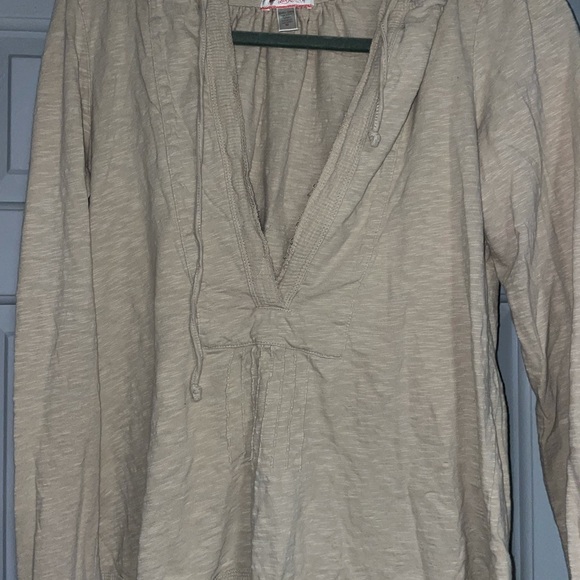 Tan Low Cut Hooded Top. MUST BE BUNDLED - Picture 7 of 7